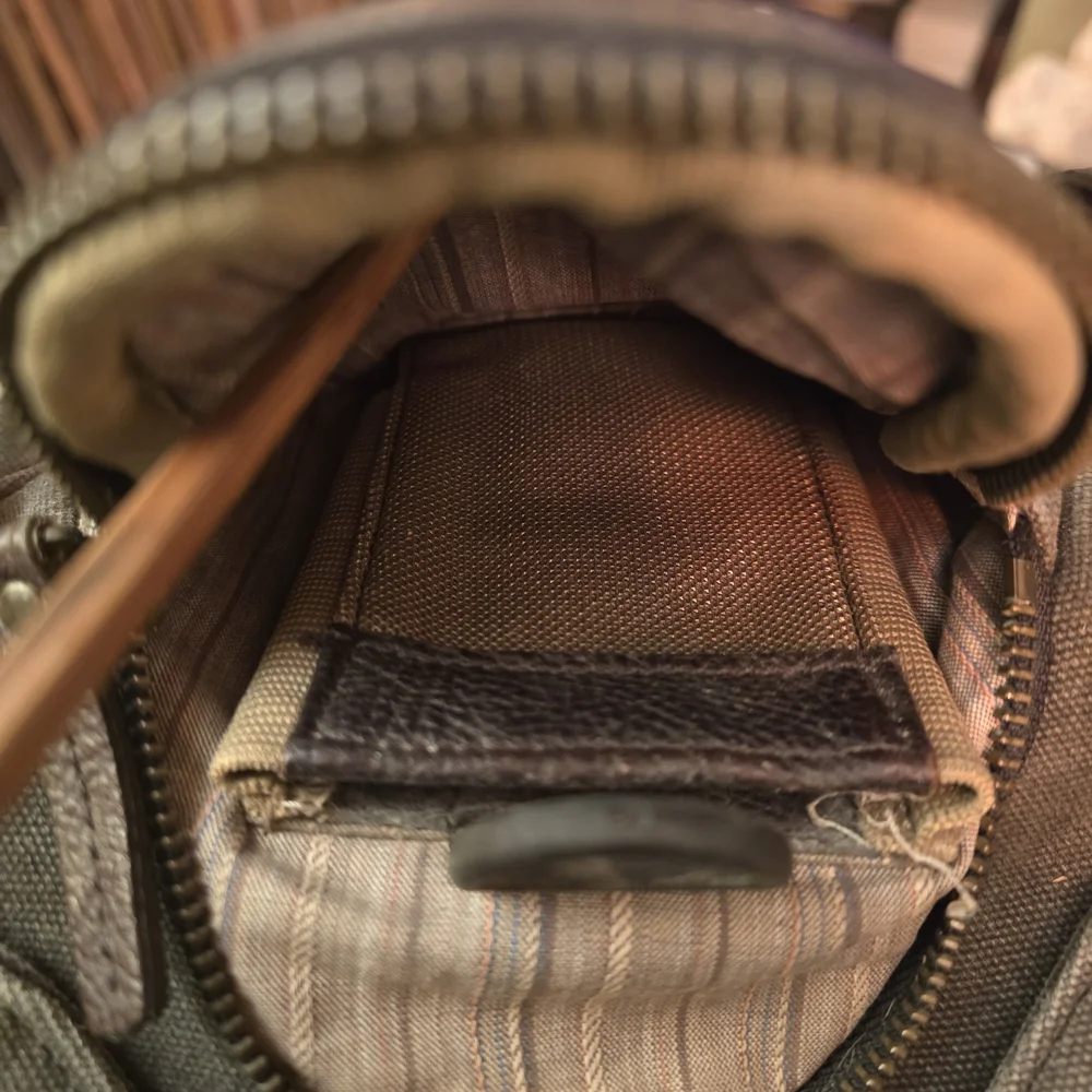 Johnston & Murphy Gray and Brown Messenger Bag